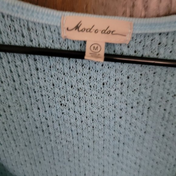Gorgeous Mododoc Los Angeles Aqua Blue Embroidered Tank Top Size Medium - Picture 6 of 12